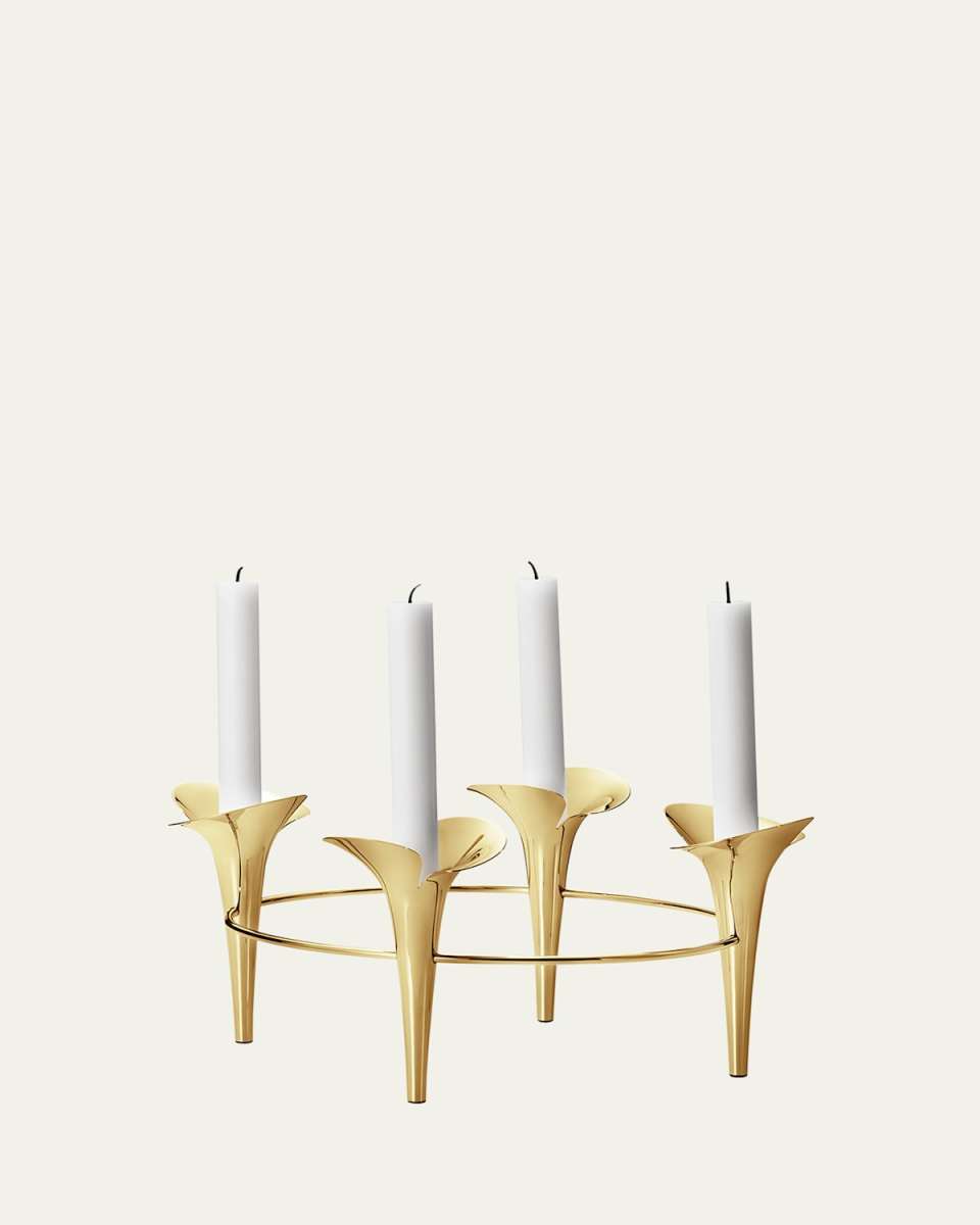 Bloom 18K Gold-Plated Taper Candleholder